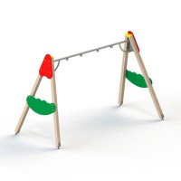 Качели на деревянных стойках двухместные 4142(тип 2), 4142, ПО ЗАПРОСУ, 4142, Стройгород К, Качели