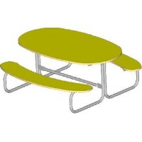 Стол со скамьями детский 2606, 2606, ПО ЗАПРОСУ, 2606, Стройгород К, Садово-парковая мебель